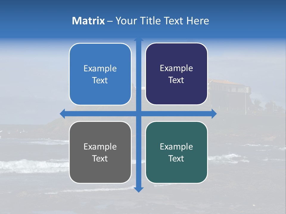 A Lighthouse Sitting On Top Of A Green Hill Next To The Ocean PowerPoint Template