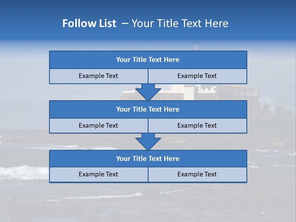 A Lighthouse Sitting On Top Of A Green Hill Next To The Ocean PowerPoint Template