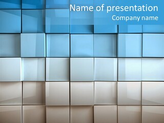 Tower Template Blue PowerPoint Template