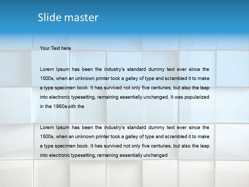 Tower Template Blue PowerPoint Template