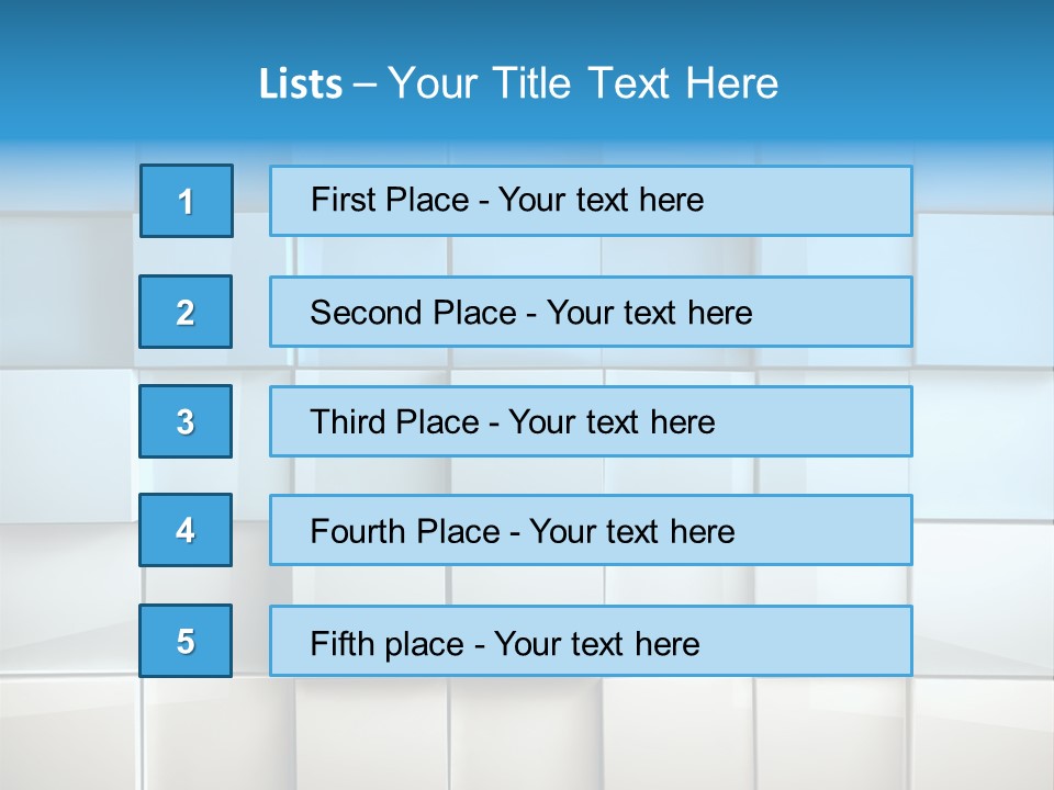 Tower Template Blue PowerPoint Template