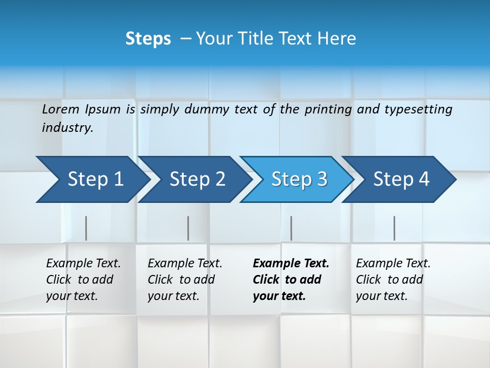 Tower Template Blue PowerPoint Template
