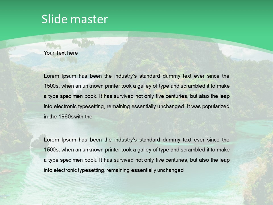 Vertical Ocean Sea PowerPoint Template