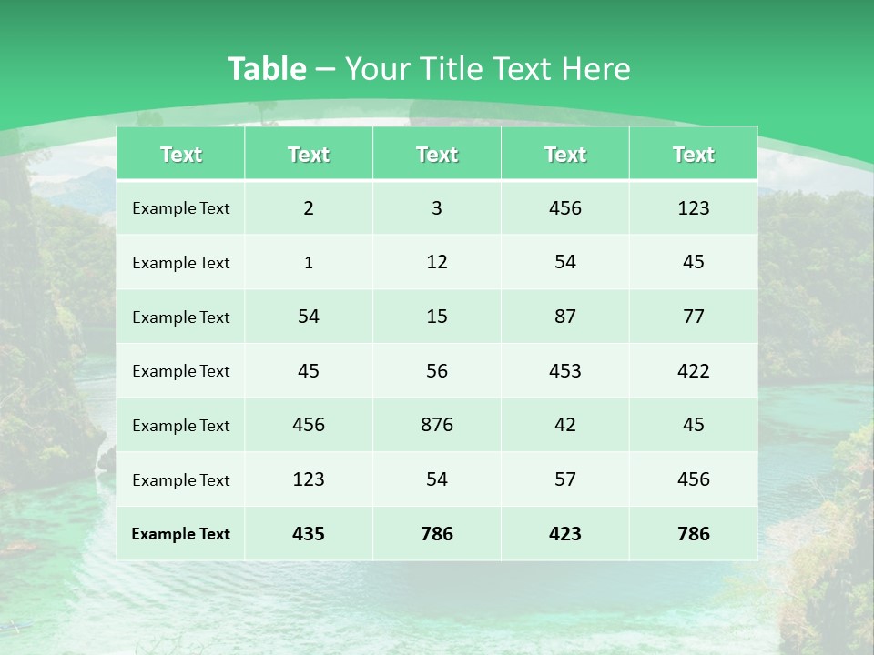 Vertical Ocean Sea PowerPoint Template