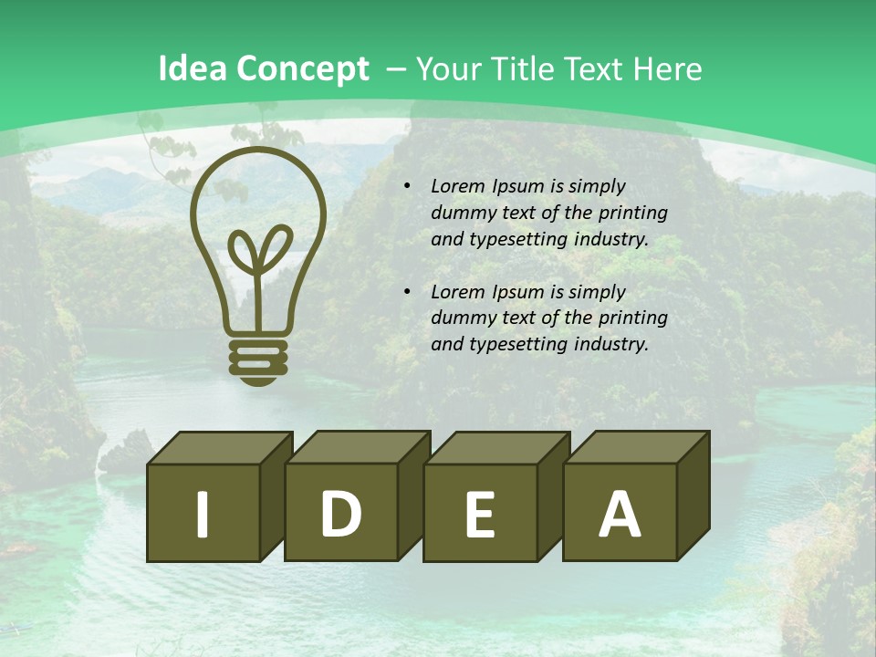 Vertical Ocean Sea PowerPoint Template