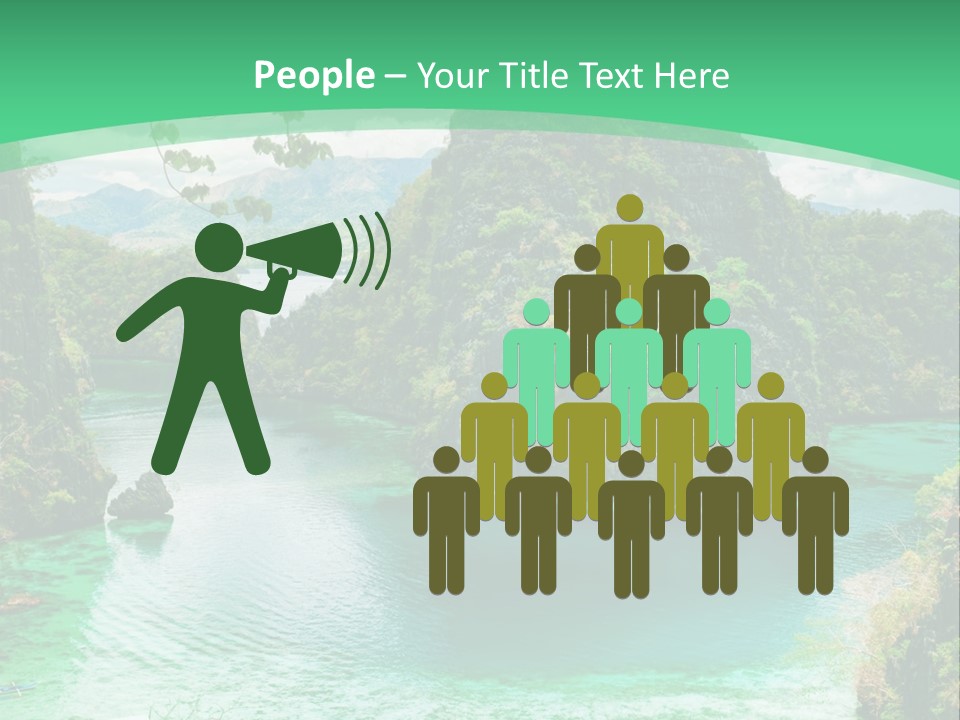 Vertical Ocean Sea PowerPoint Template