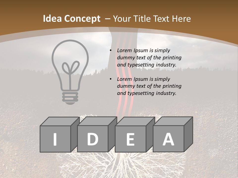 Earth Care Tree PowerPoint Template