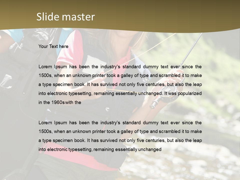Catching River Leisure PowerPoint Template