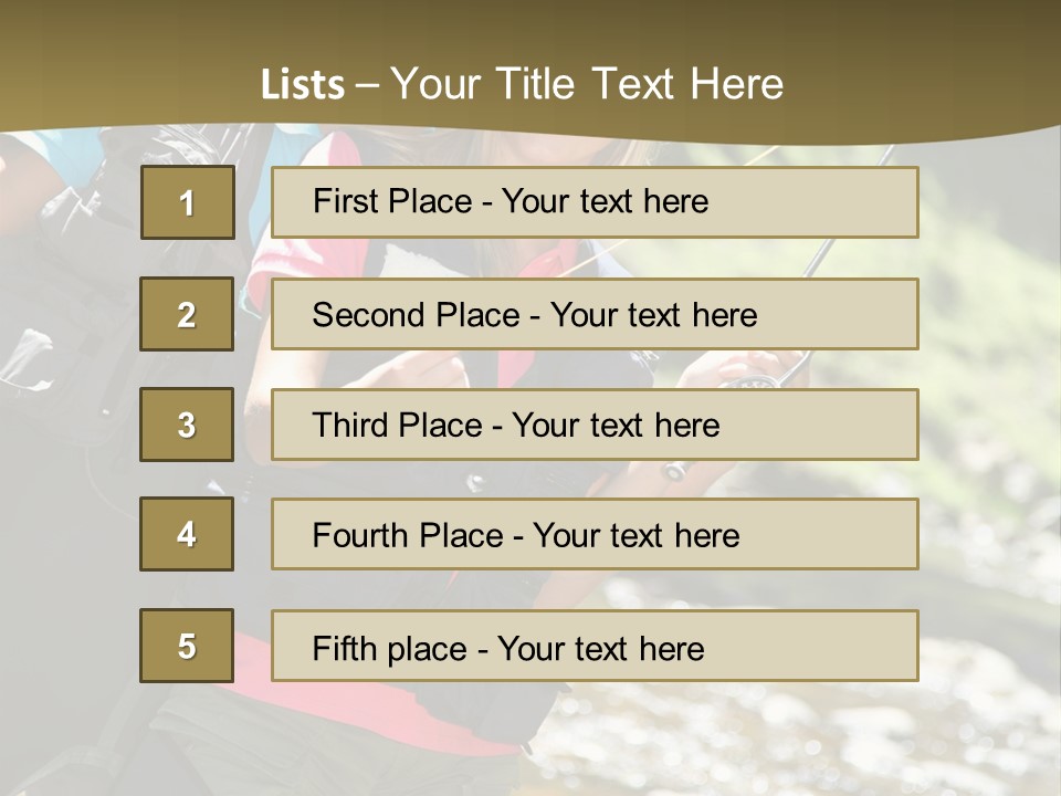Catching River Leisure PowerPoint Template