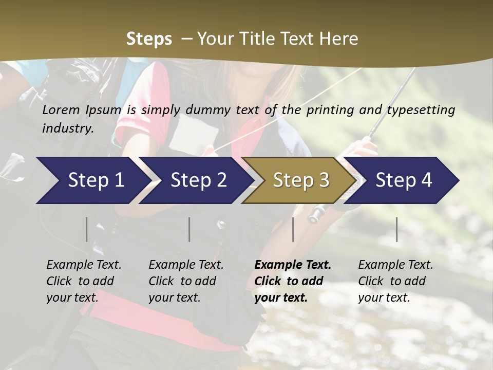 Catching River Leisure PowerPoint Template