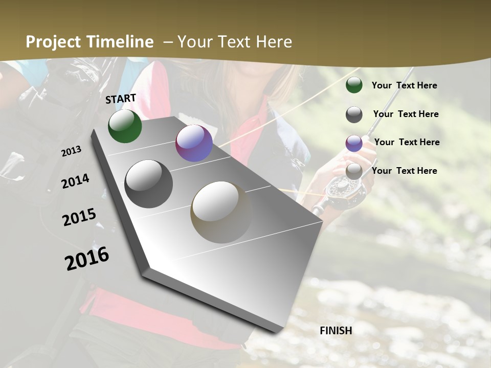 Catching River Leisure PowerPoint Template