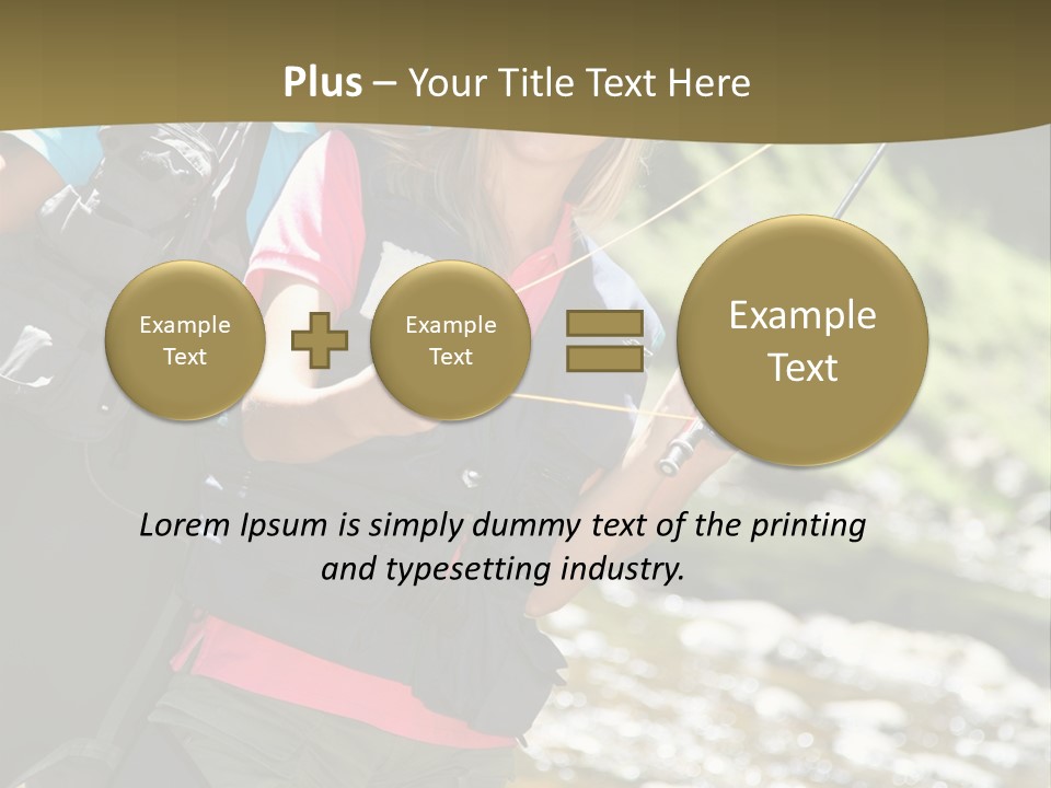 Catching River Leisure PowerPoint Template