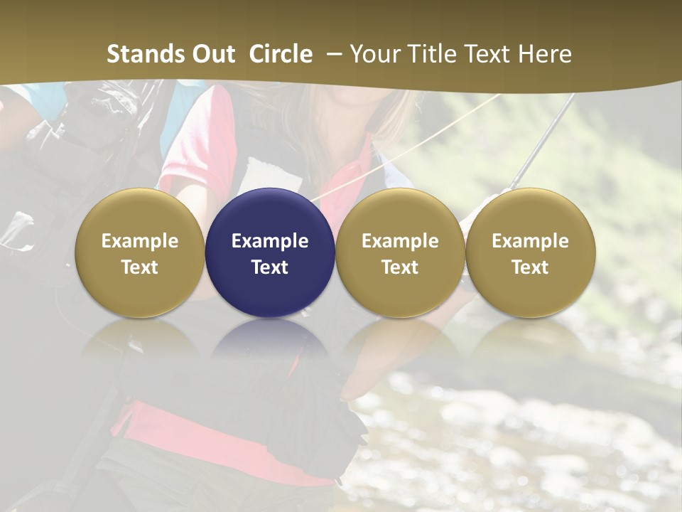 Catching River Leisure PowerPoint Template