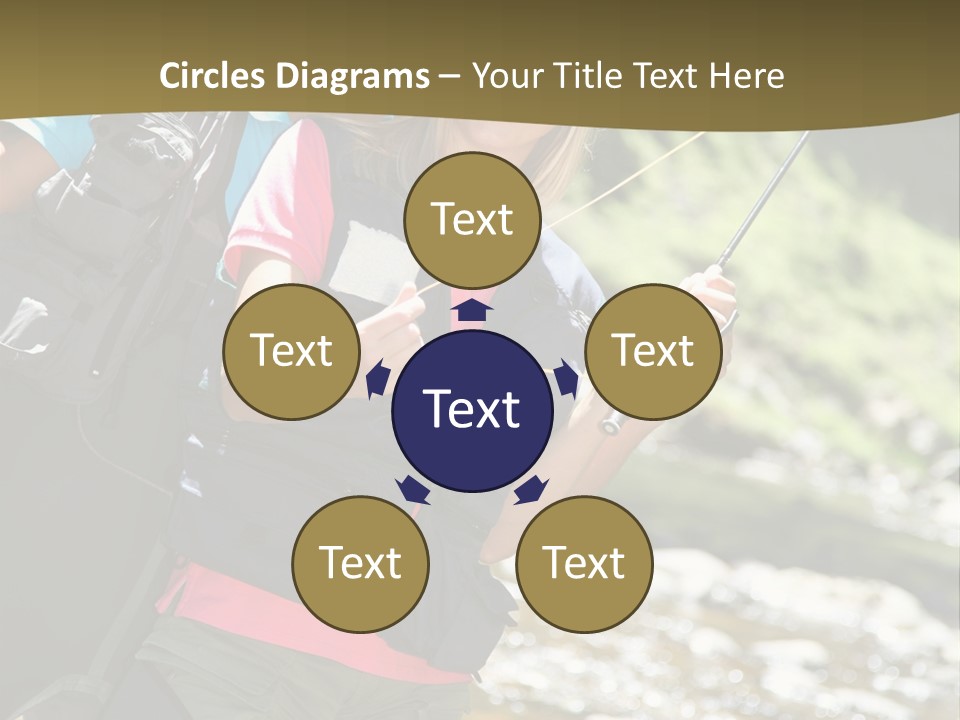 Catching River Leisure PowerPoint Template