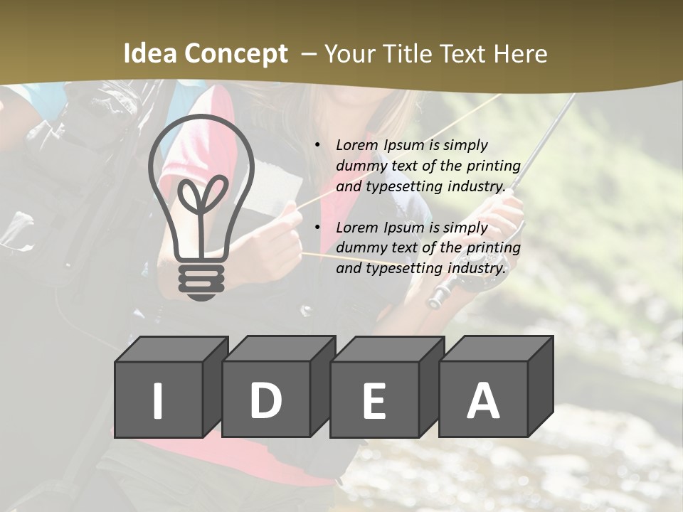 Catching River Leisure PowerPoint Template