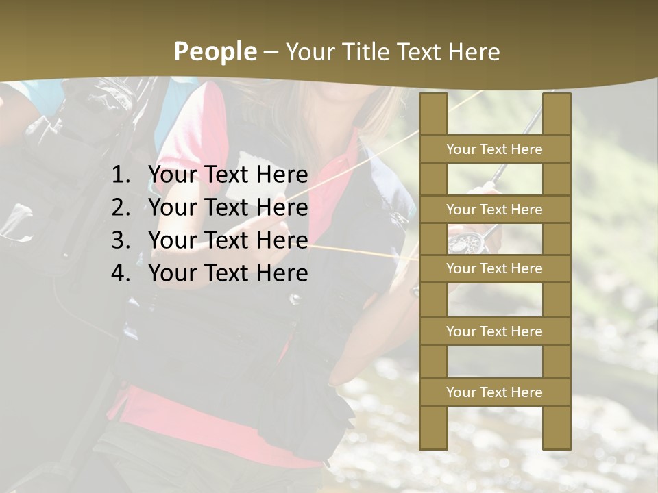 Catching River Leisure PowerPoint Template