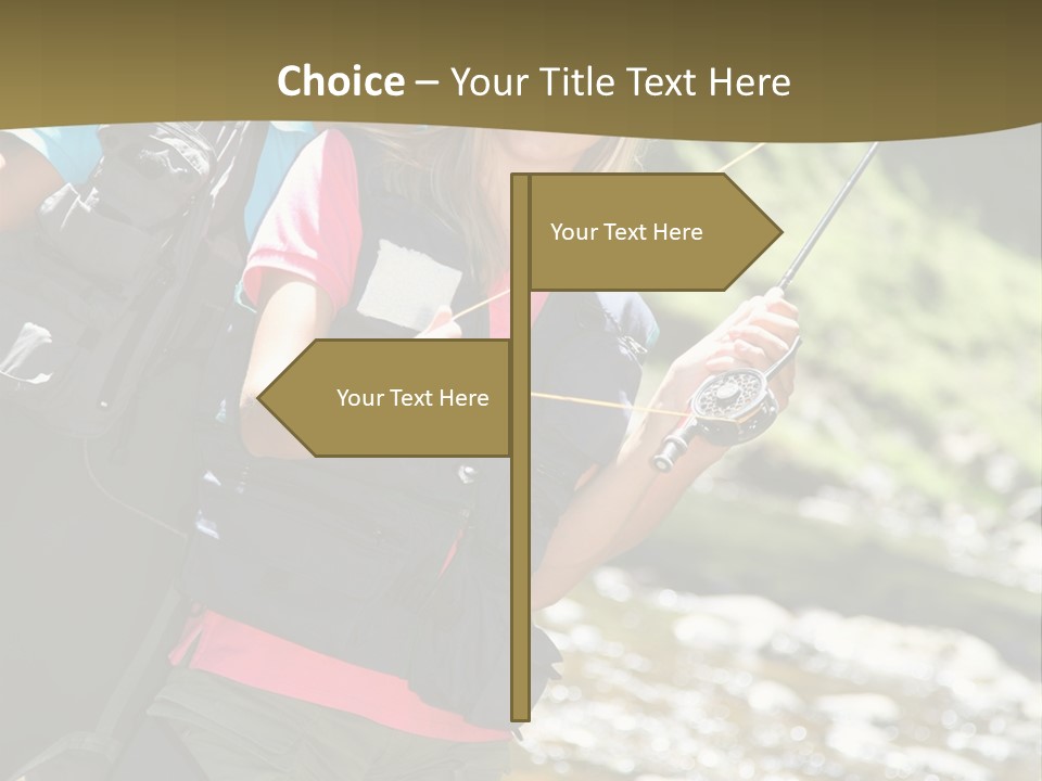 Catching River Leisure PowerPoint Template