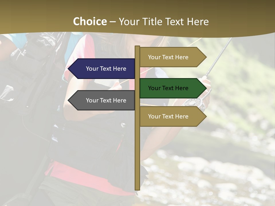 Catching River Leisure PowerPoint Template