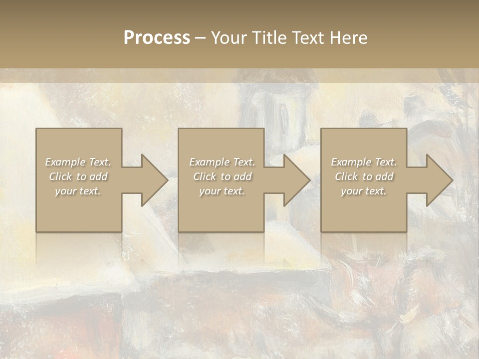 A Painting Of A Snowy Village With A Church In The Background PowerPoint Template