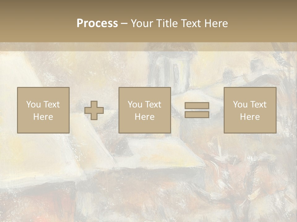 A Painting Of A Snowy Village With A Church In The Background PowerPoint Template