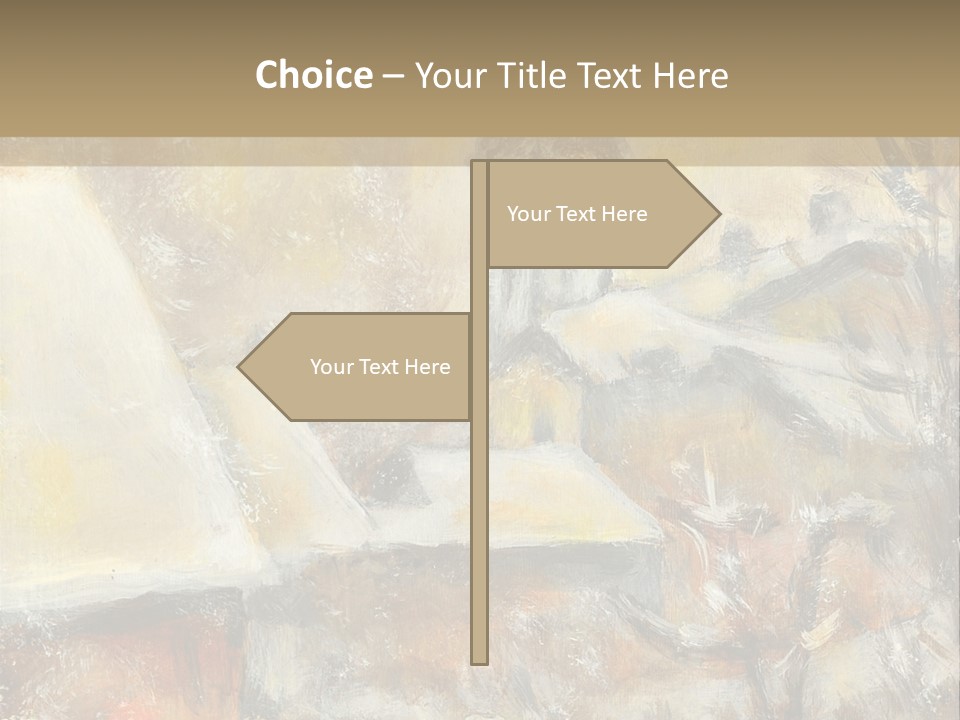 A Painting Of A Snowy Village With A Church In The Background PowerPoint Template