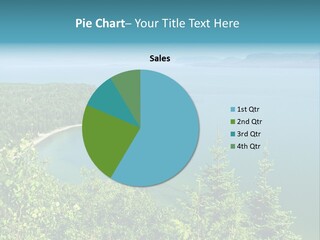 A Large Body Of Water Surrounded By Trees PowerPoint Template