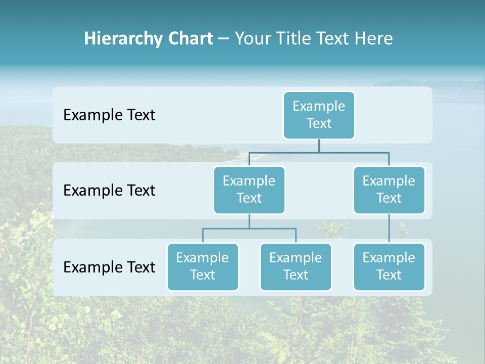 A Large Body Of Water Surrounded By Trees PowerPoint Template