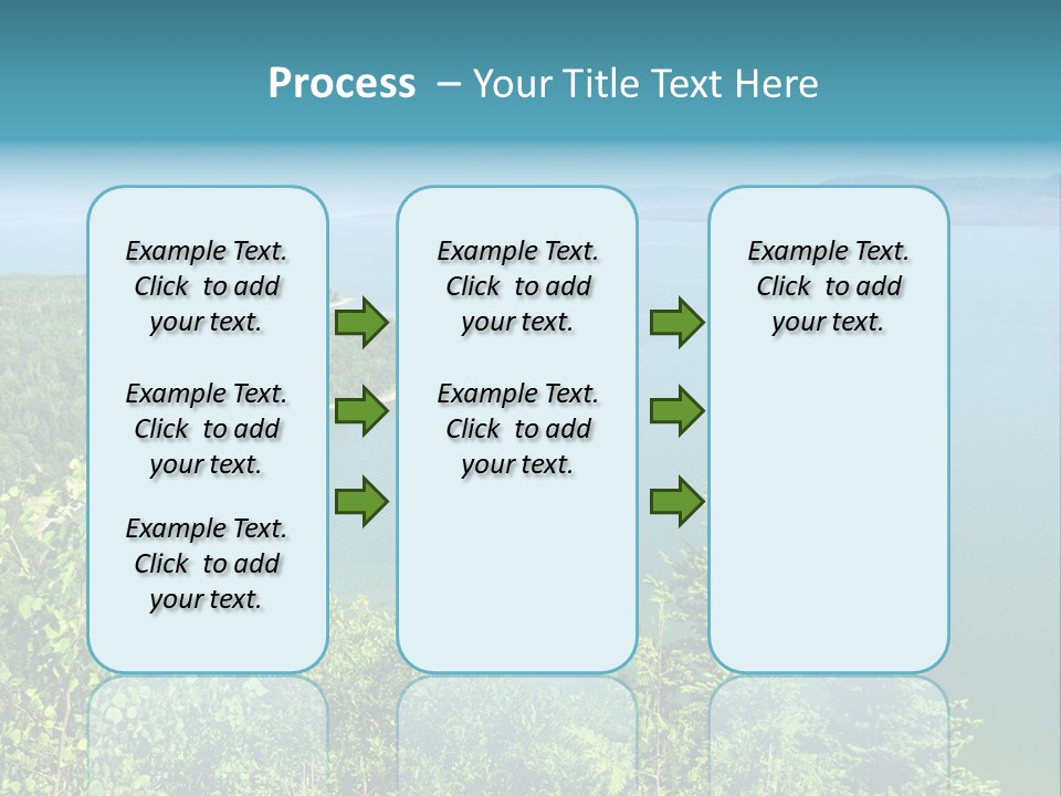 A Large Body Of Water Surrounded By Trees PowerPoint Template