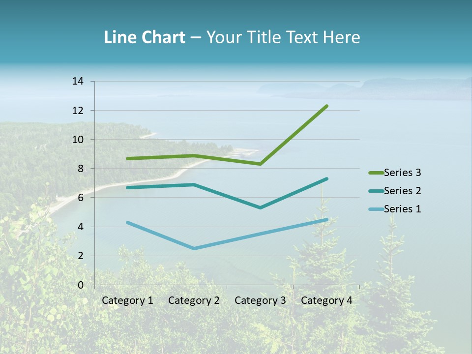 A Large Body Of Water Surrounded By Trees PowerPoint Template