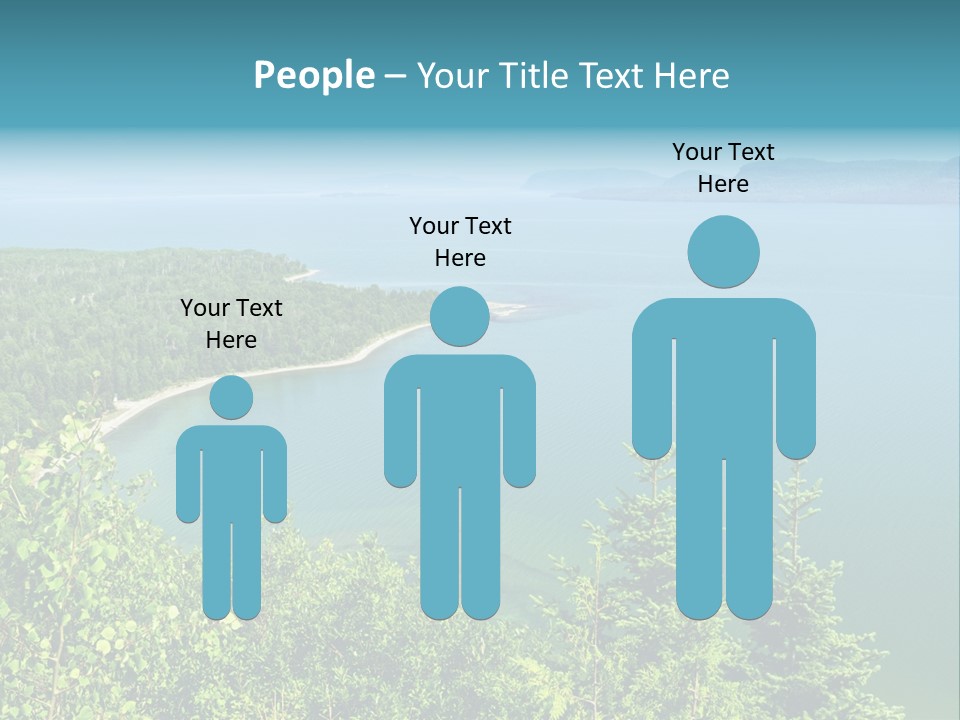 A Large Body Of Water Surrounded By Trees PowerPoint Template