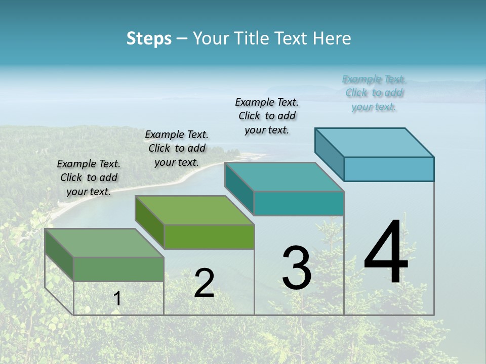 A Large Body Of Water Surrounded By Trees PowerPoint Template