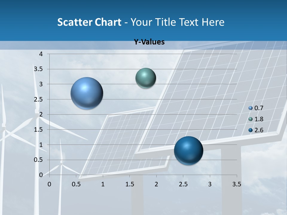 A Solar Panel And Wind Turbines On A Sunny Day PowerPoint Template