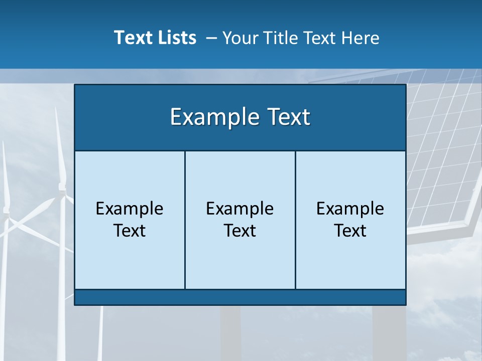 A Solar Panel And Wind Turbines On A Sunny Day PowerPoint Template