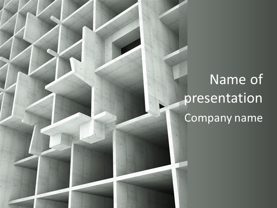 Unfinished Blocks Empty PowerPoint Template