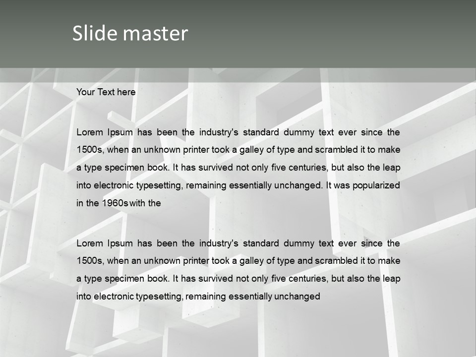 Unfinished Blocks Empty PowerPoint Template