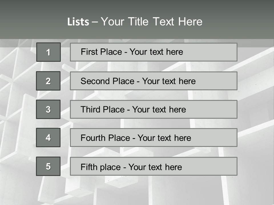 Unfinished Blocks Empty PowerPoint Template