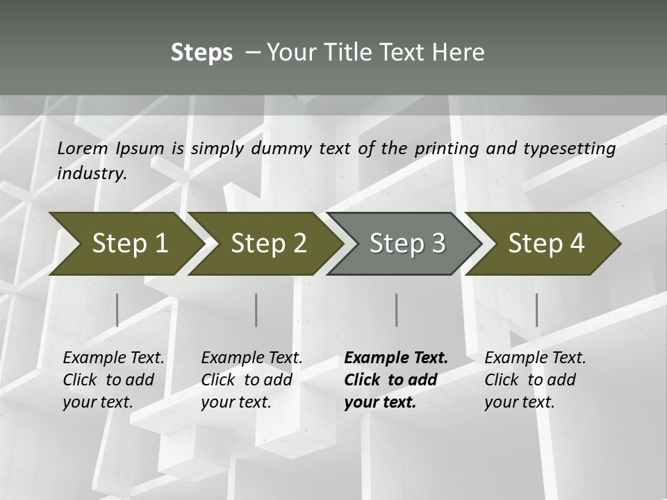 Unfinished Blocks Empty PowerPoint Template
