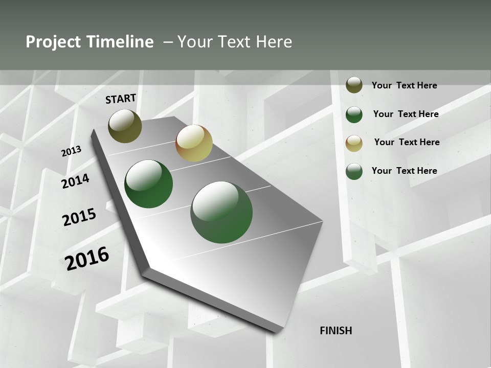 Unfinished Blocks Empty PowerPoint Template