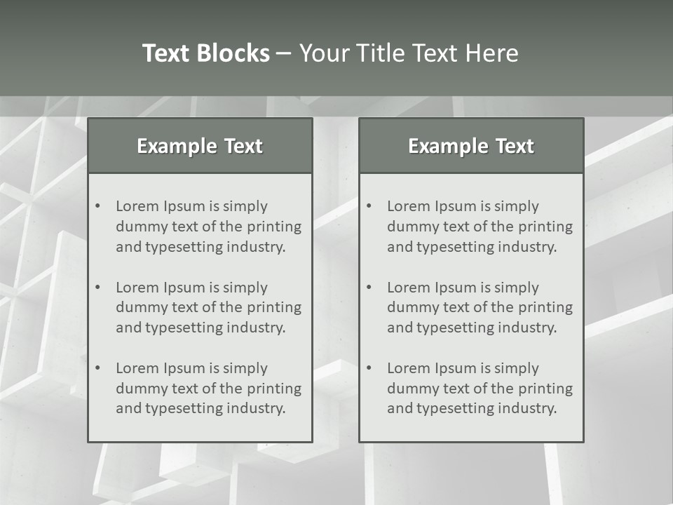 Unfinished Blocks Empty PowerPoint Template