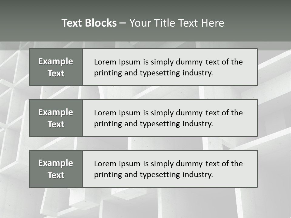 Unfinished Blocks Empty PowerPoint Template