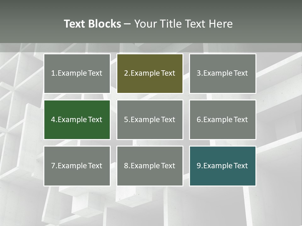 Unfinished Blocks Empty PowerPoint Template