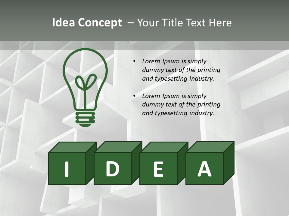 Unfinished Blocks Empty PowerPoint Template