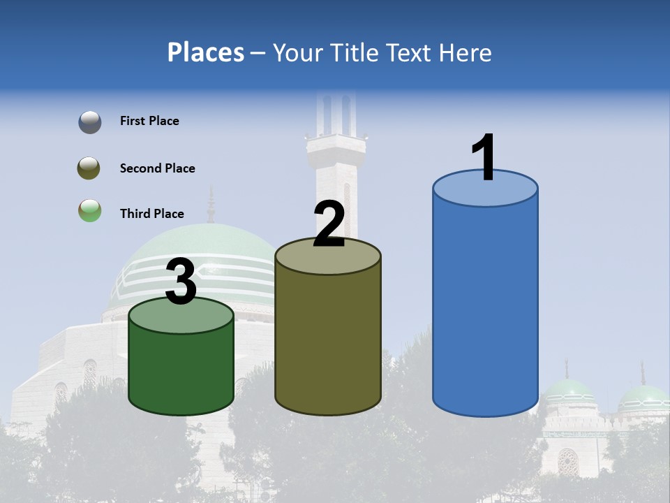 A Large White Building With A Green Dome PowerPoint Template