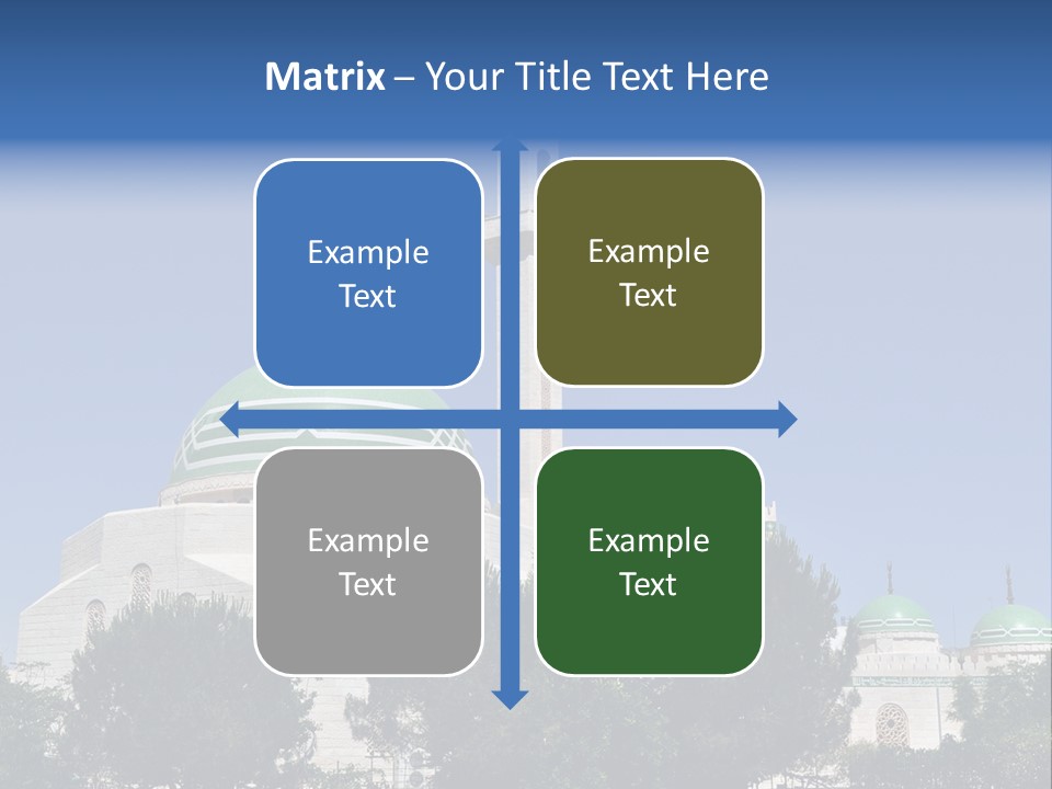 A Large White Building With A Green Dome PowerPoint Template
