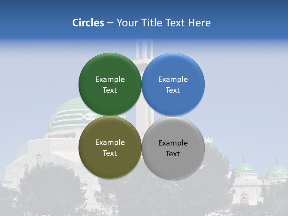 A Large White Building With A Green Dome PowerPoint Template