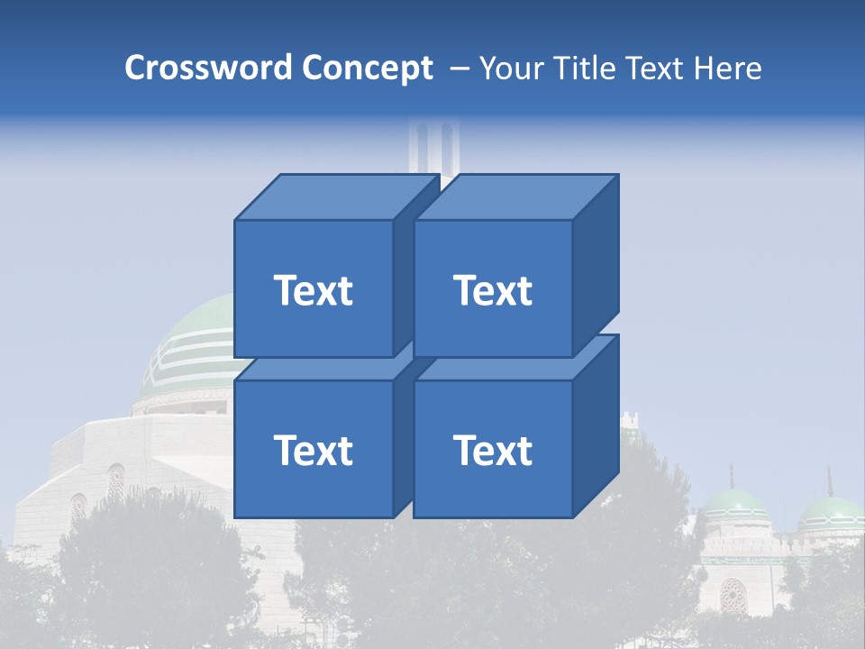 A Large White Building With A Green Dome PowerPoint Template