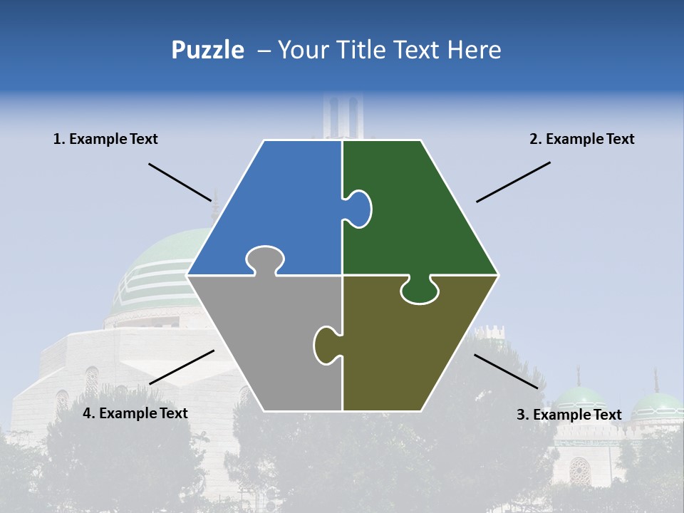 A Large White Building With A Green Dome PowerPoint Template