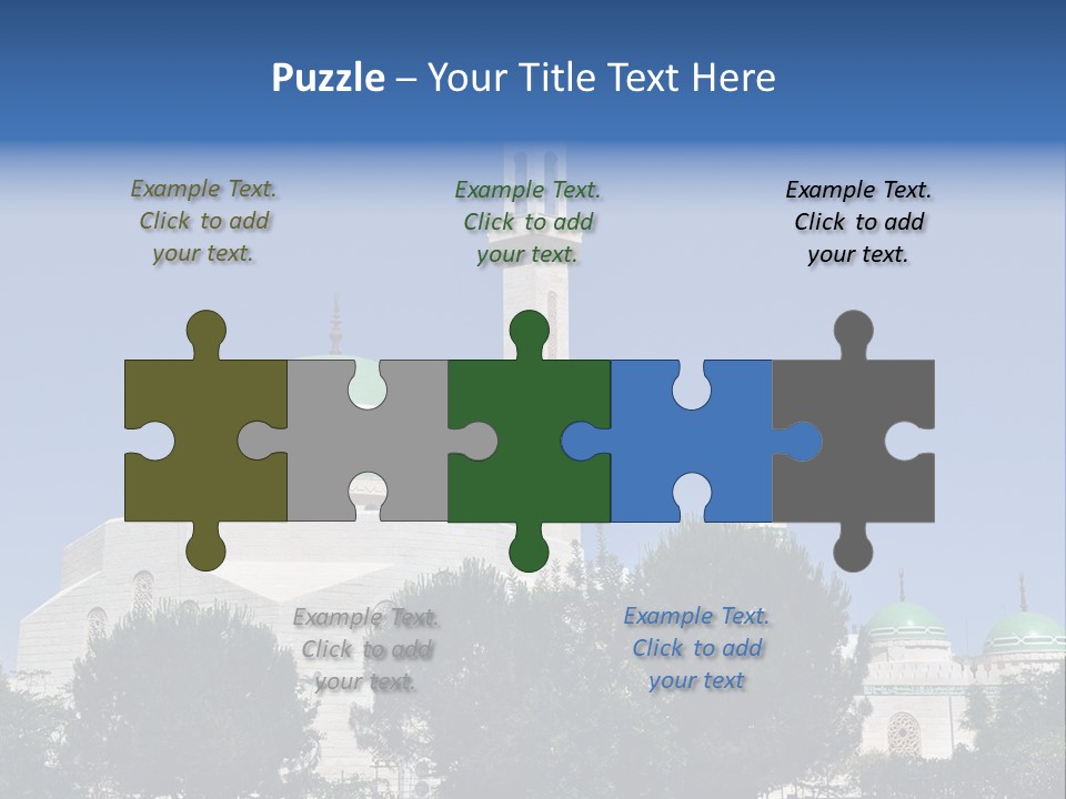 A Large White Building With A Green Dome PowerPoint Template