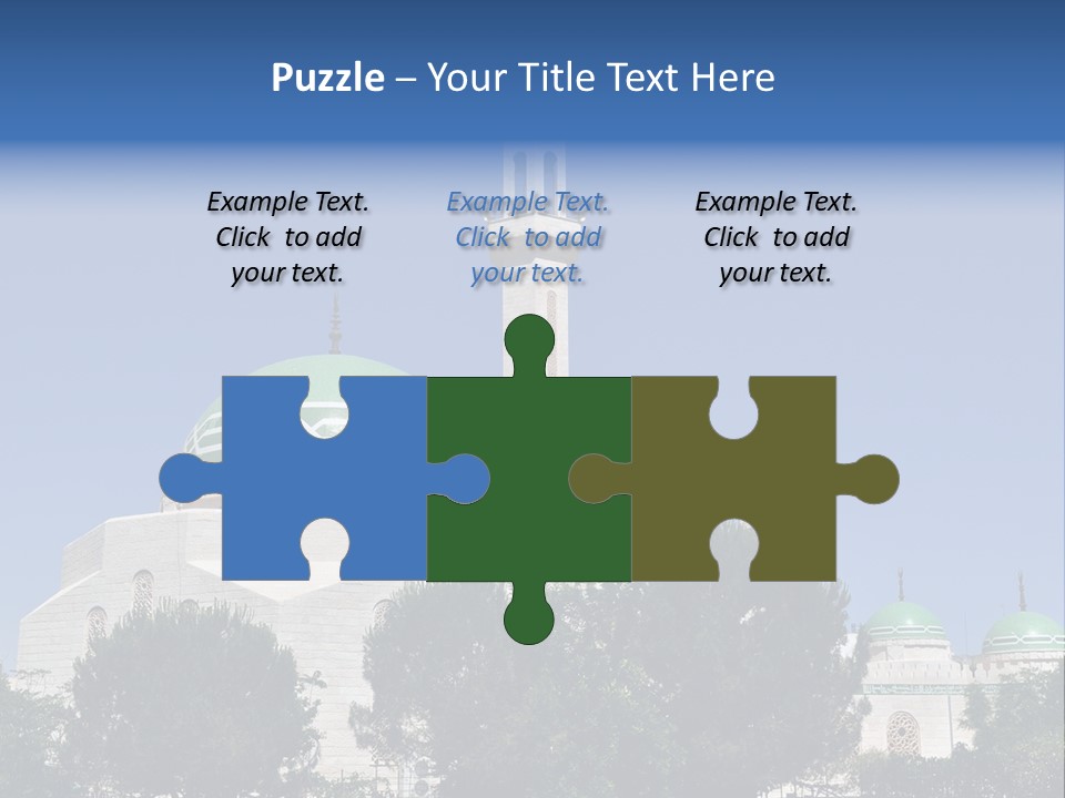 A Large White Building With A Green Dome PowerPoint Template