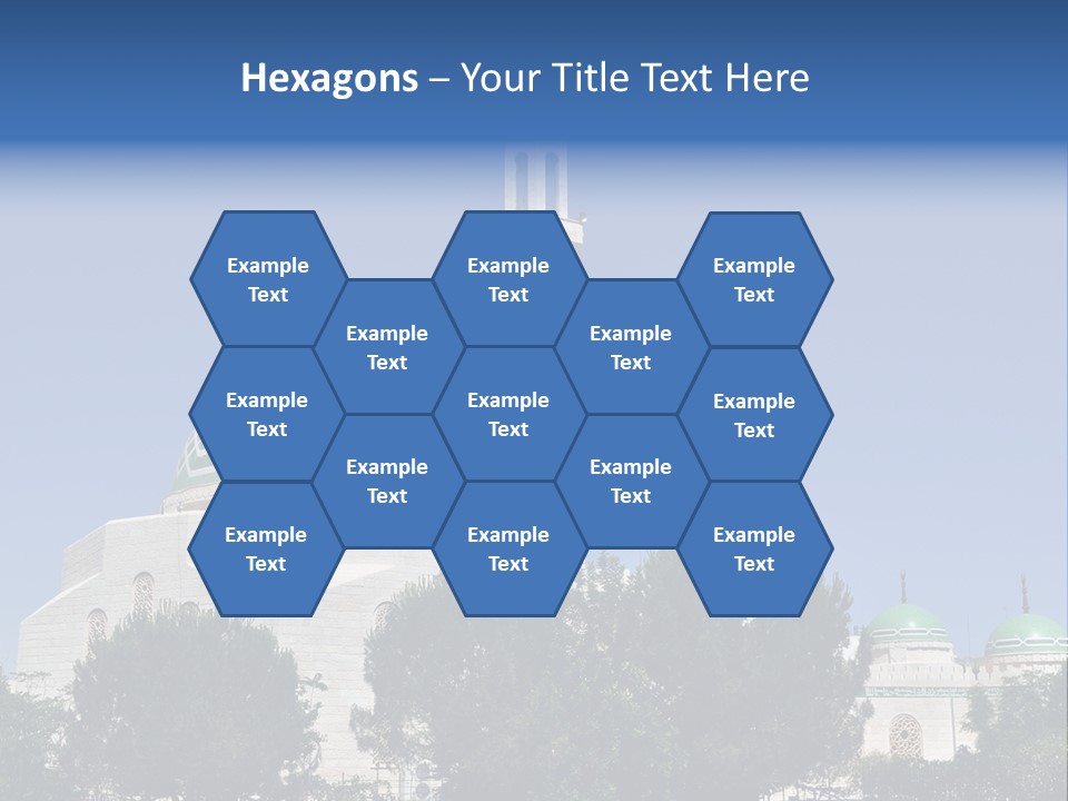 A Large White Building With A Green Dome PowerPoint Template